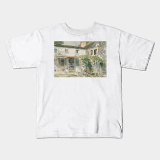 Back of the Old House by Childe Hassam Kids T-Shirt